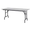 PLIANTE│Table économique individuelle L 160x80 cm│Gris/noir