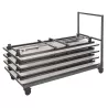 PLIANTE│Table économique individuelle L 160x80 cm│Gris/noir