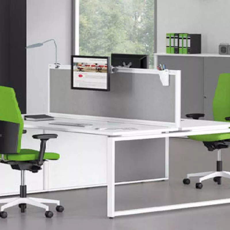 LUCIEN│Panneau écran acoustique en tissu gris clair