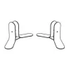 SOLANGE│Jeu de 2 pieds fixes