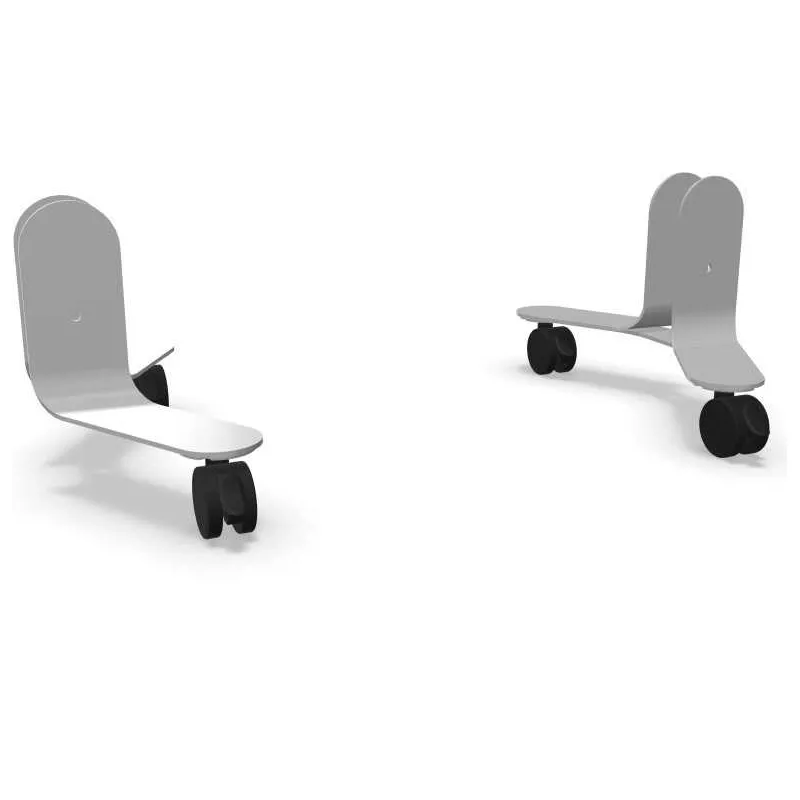 SOLANGE│Jeu de 2 pieds sur roulettes