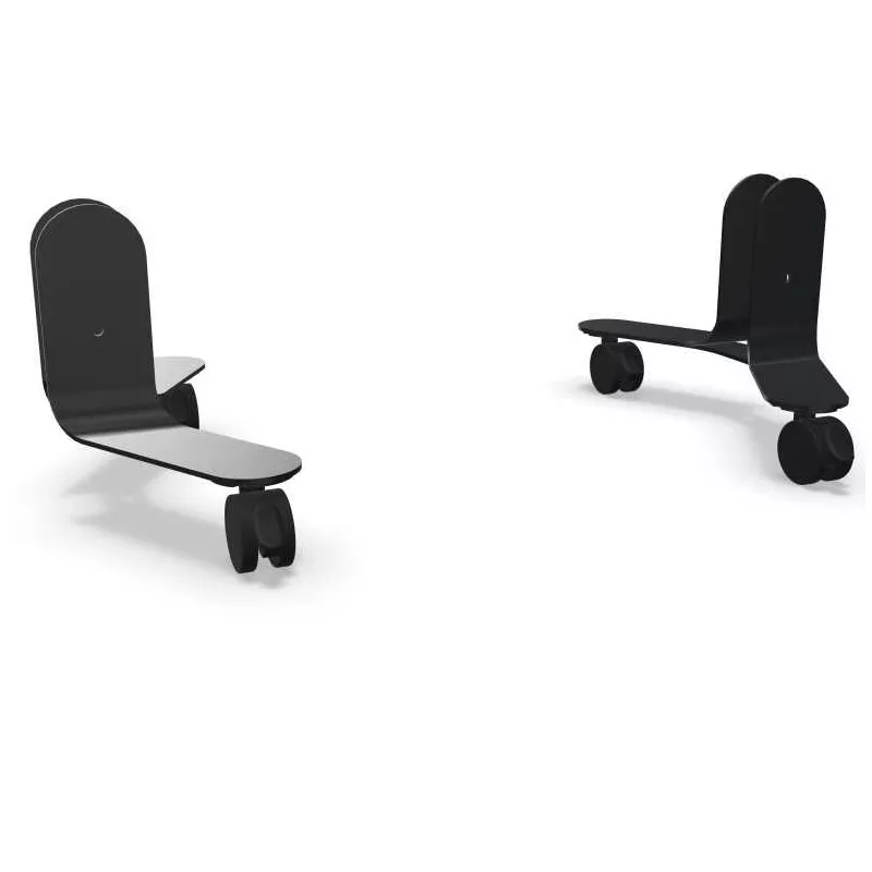 SOLANGE│Jeu de 2 pieds sur roulettes