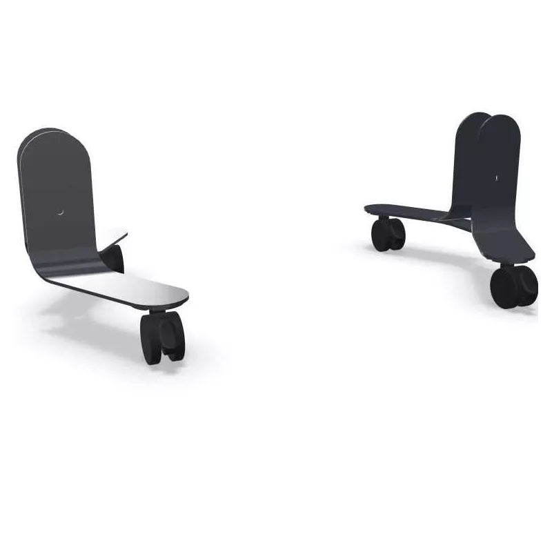 SOLANGE│Jeu de 2 pieds sur roulettes