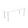 ELOISE│Table conférence tonneau 25mm 6 personnes 4 pieds 200x100