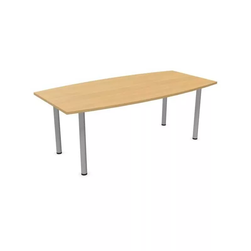 ELOISE│Table conférence tonneau 25mm 6 personnes 4 pieds 200x100