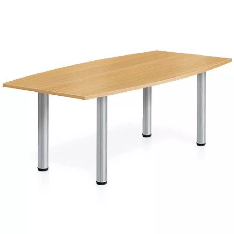 ELOISE│Table conférence tonneau 25mm 6 personnes 4 pieds 200x100