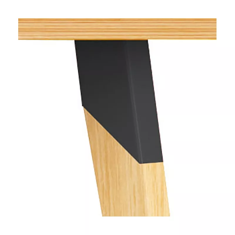EVASION│Table rectangulaire L 120-140-160 x H 73.5 cm│2 coloris de plateaux / Pied hêtre massif
