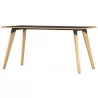 EVASION│Table rectangulaire L 120-140-160 x H 73.5 cm│2 coloris de plateaux / Pied hêtre massif