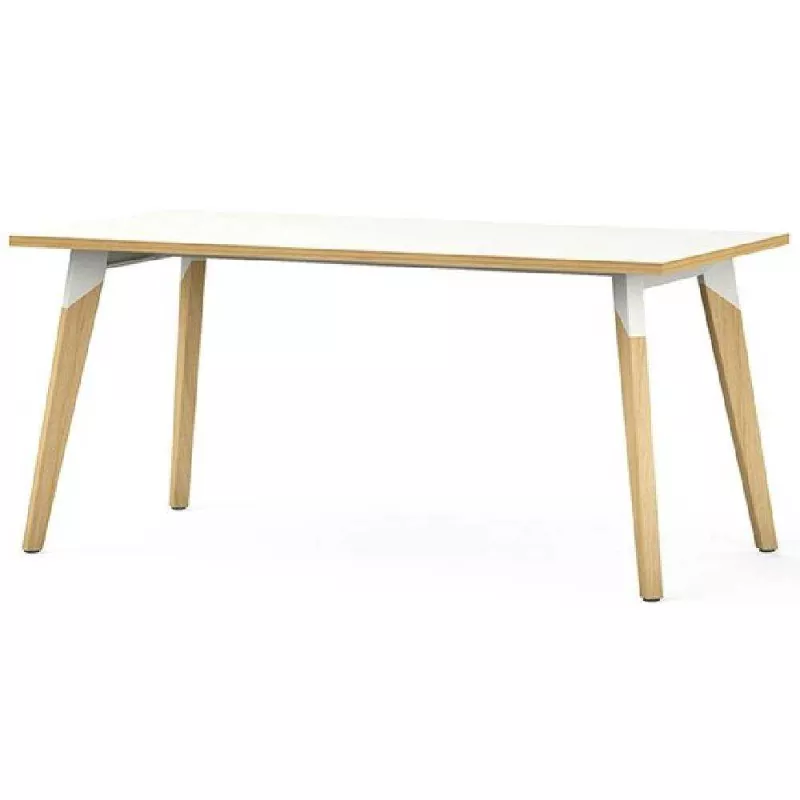 EVASION│Table rectangulaire L 120-140-160 x H 73.5 cm│2 coloris de plateaux / Pied hêtre massif