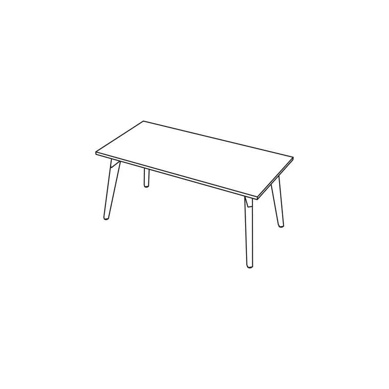 EVASION│Table rectangulaire L 120-140-160 x H 73.5 cm│2 coloris de plateaux / Pied hêtre massif