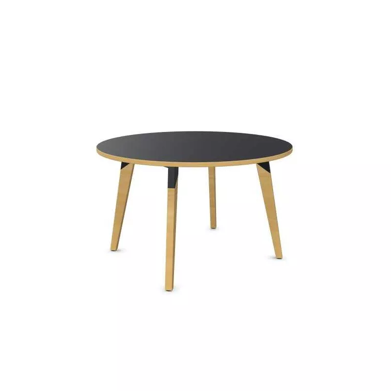 EVASION│Table ronde ø 120 x H 73.5 cm│2 coloris de plateaux / Pied hêtre massif