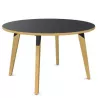 EVASION│Table ronde ø 120 x H 73.5 cm│2 coloris de plateaux / Pied hêtre massif