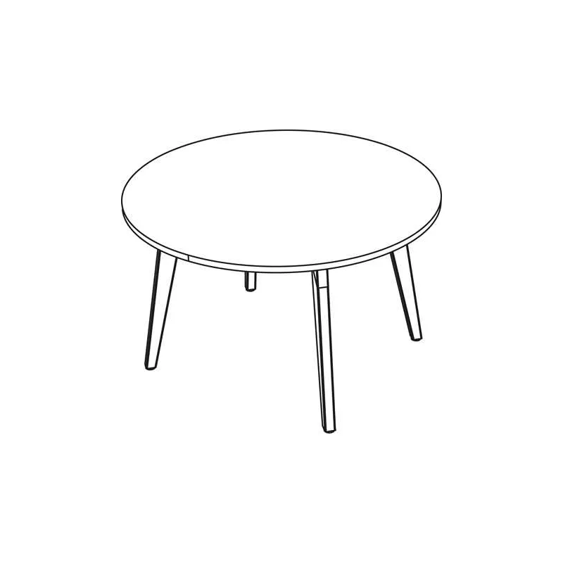 EVASION│Table ronde ø 120 x H 73.5 cm│2 coloris de plateaux / Pied hêtre massif