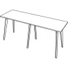 EVASION│Table L 240 x H 110 cm│2 coloris de plateaux / Pied hêtre massif