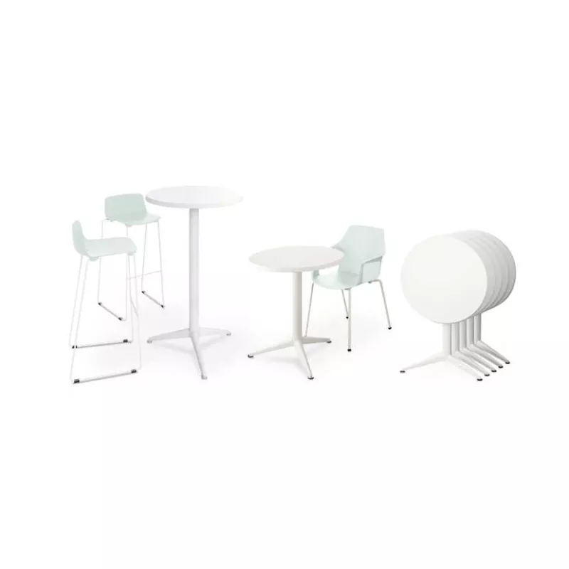 IRIS│Table H 73 cm Plateau rond ø 60 cm Outdoor rabattable