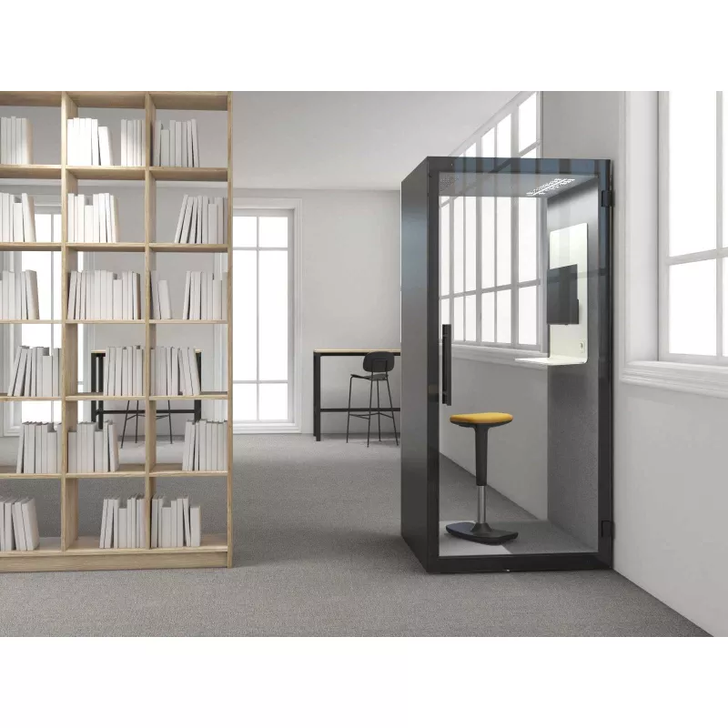 CHATBOX│Cabine Acoustique 1 personne Uno CB1 Noire Nue