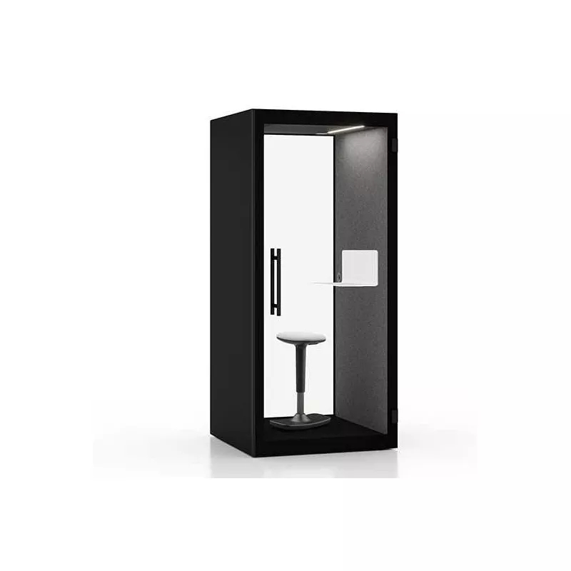 CHATBOX│Cabine Acoustique 1 personne Uno CB1 Noire Nue