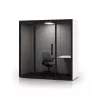 CHATBOX│Cabine Acoustique 2 à 4 personnes Duo CB2 Blanche avec table latérale