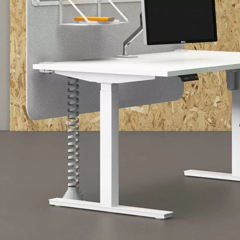 EOL│Vertèbre Design blanche extensible pour bureau