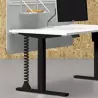 EOL│Vertèbre Design gris aluminium extensible pour bureau