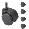 BURO│Jeux de 5 Roulettes ø50 mm pour sols souples (tapis, moquettes)