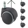 BURO│Jeux de 5 Roulettes ø50 mm hors charge pour sols durs (parquets, carrelages)