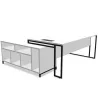 STRICTO│Bureau Direction avec meuble retour ouvert