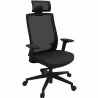 PAPILLON│Fauteuil de travail avec têtière - réglage automatique résille autoportante