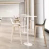 DETENTE EXPO│Tabouret dossier haut│Blanc/Chêne massif