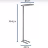 MAUL│Lampadaire LED MAULjuvis capteur réglable - argent
