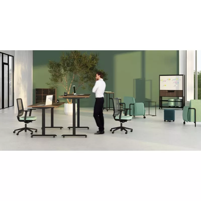 LUTZ 2 épaisseur 25MM│Bureau électrique simple motorisation - 3 mémoires de position - USB A+C