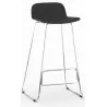 NUT│Tabouret dossier bas pied chromé (lot de 4)