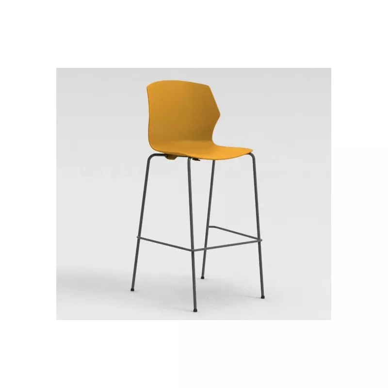 NO FRILL│Tabouret polypropylène structure graphite 7 coloris à choix