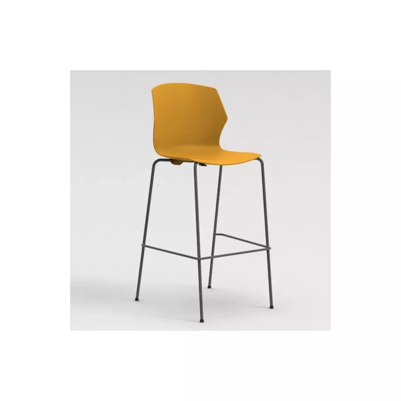 NO FRILL│Tabouret polypropylène structure graphite 7 coloris à choix