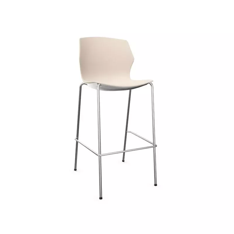 NO FRILL│Tabouret polypropylène structure chromée 7 coloris à choix