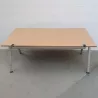 KOENIG NEURATH │Bureau droit L 180x100cm - pied réglable - Hêtre clair / Gris Alu