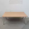 KOENIG NEURATH │Bureau droit L 180x100cm - pied réglable - Hêtre clair / Gris Alu