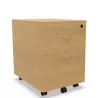 EOL ECO│Caisson 2 tiroirs mélaminé sous bureau poignée Alu-2 coloris