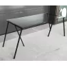 SANMA │Table-bureau en verre / Noir│L 160 x p 80