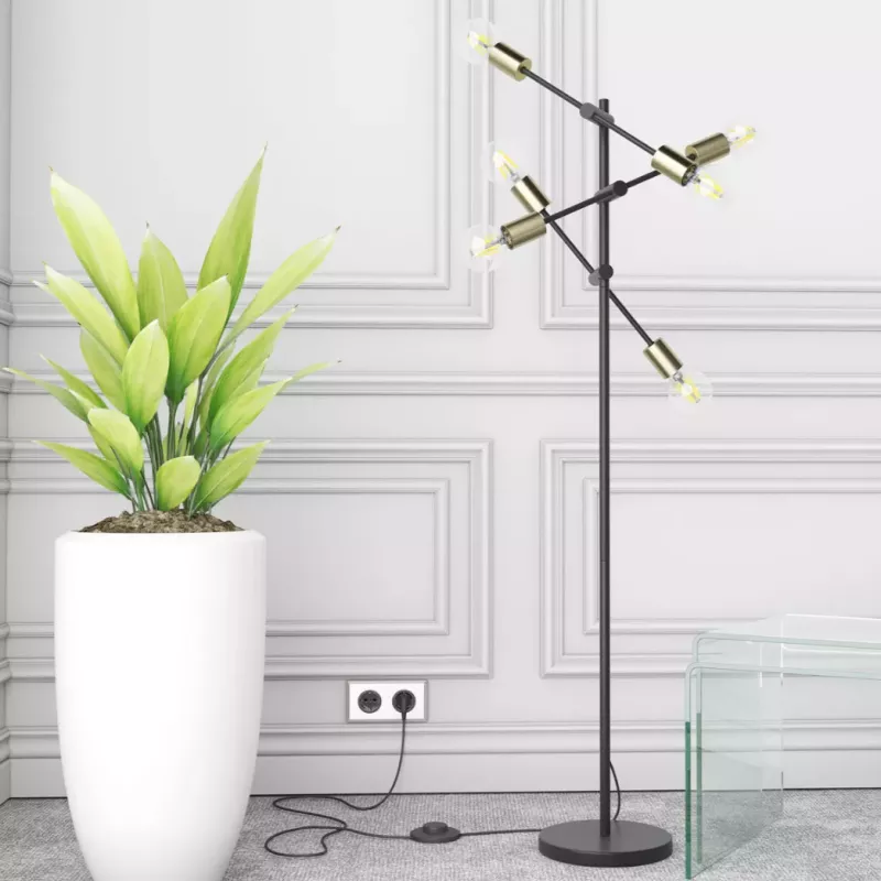 ATRIA │Lampadaire │3 Bras ajustables│Noir