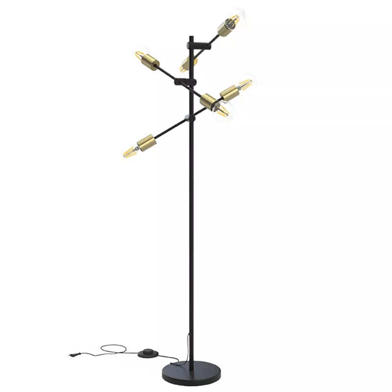 ATRIA │Lampadaire │3 Bras ajustables│Noir