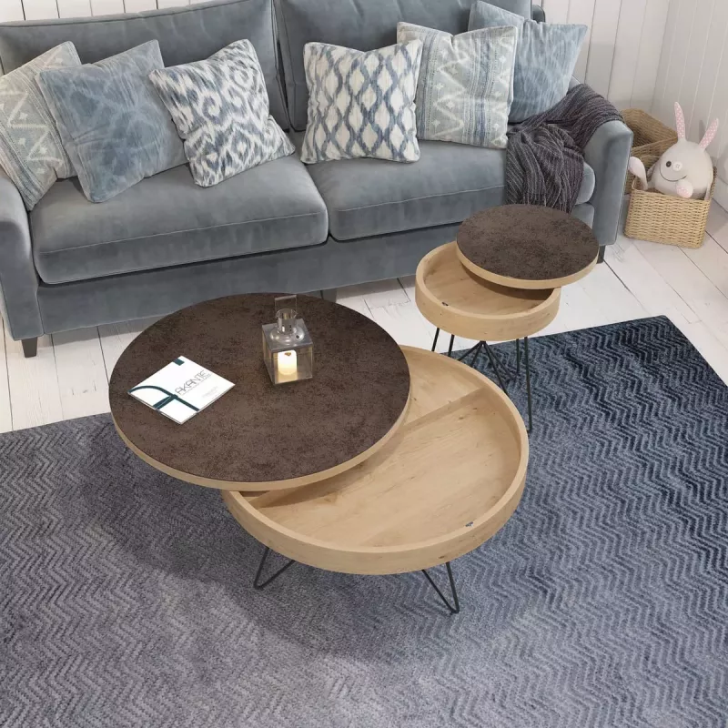 BROOKLYN │Table basse│Noyer / Acier