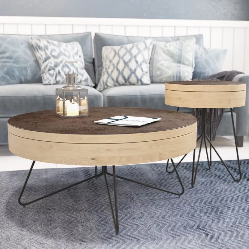 BROOKLYN │Table basse│Noyer / Acier