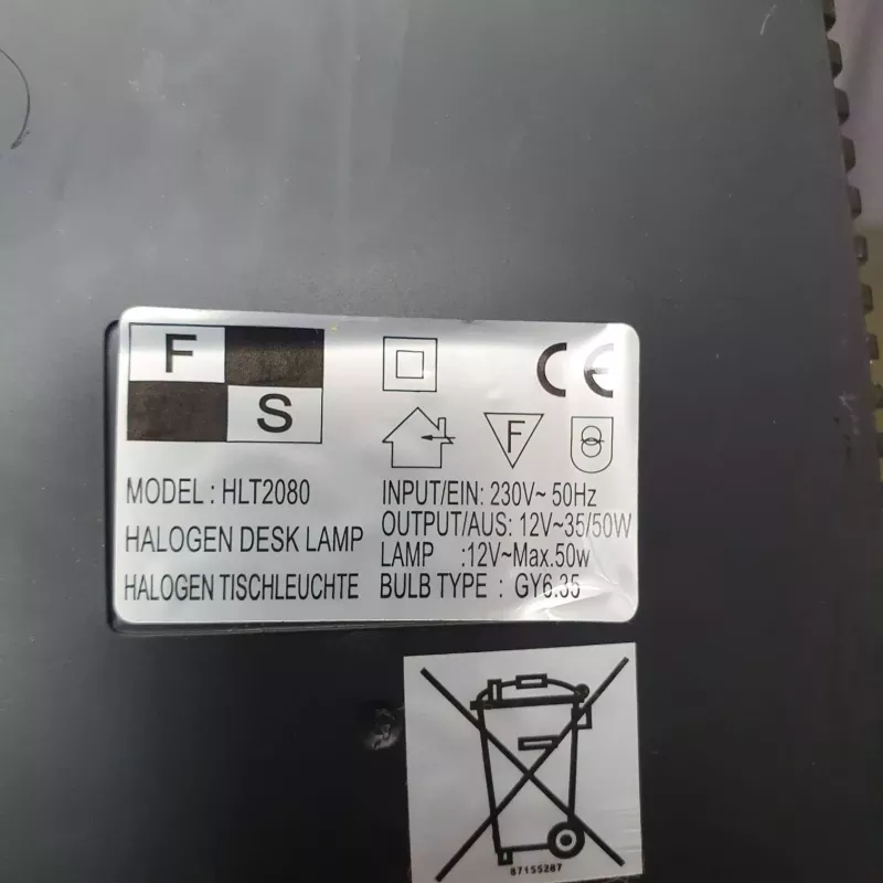 FS │Lampe Halogène │Noir