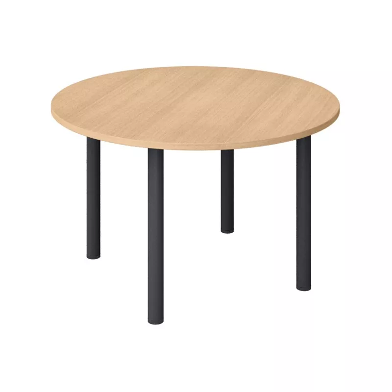 Table de conférence EOL ronde sur 4 pieds tube en acier