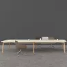 KARL CONFERENCE│Table de réunion - 10-12 personnes -  280x150 - avec trappe │Lin / Chêne massif