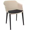 SCOTT│Fauteuil 4 pieds PVC noir │Avec placet│Coloris à choix