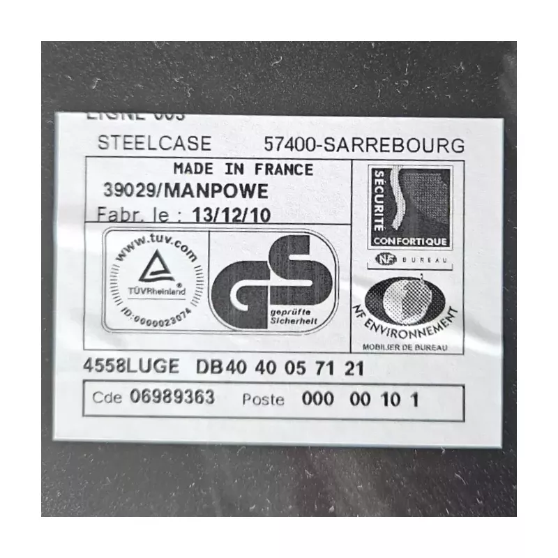 STEELCASE│Siège Tissu│avec accoudoirs accueil/visiteurs/conférence