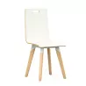 EVASION│Chaise 4 pieds│Noir ou Blanc / Hêtre massif