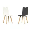 EVASION│Chaise 4 pieds│Noir ou Blanc / Hêtre massif